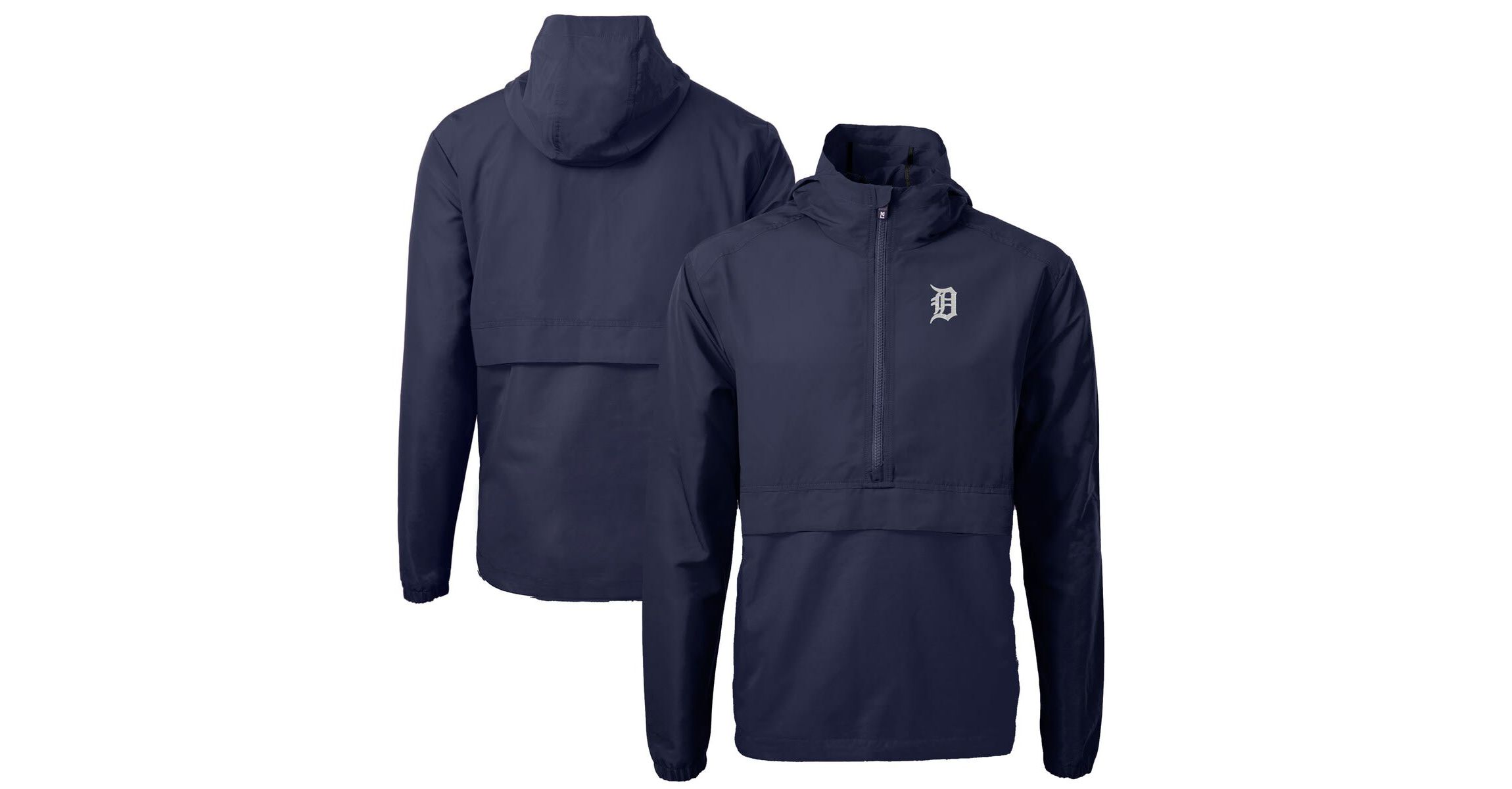 MLB Detroit Tigers Charter Eco Recycled Half-Zip Anorak Jacket