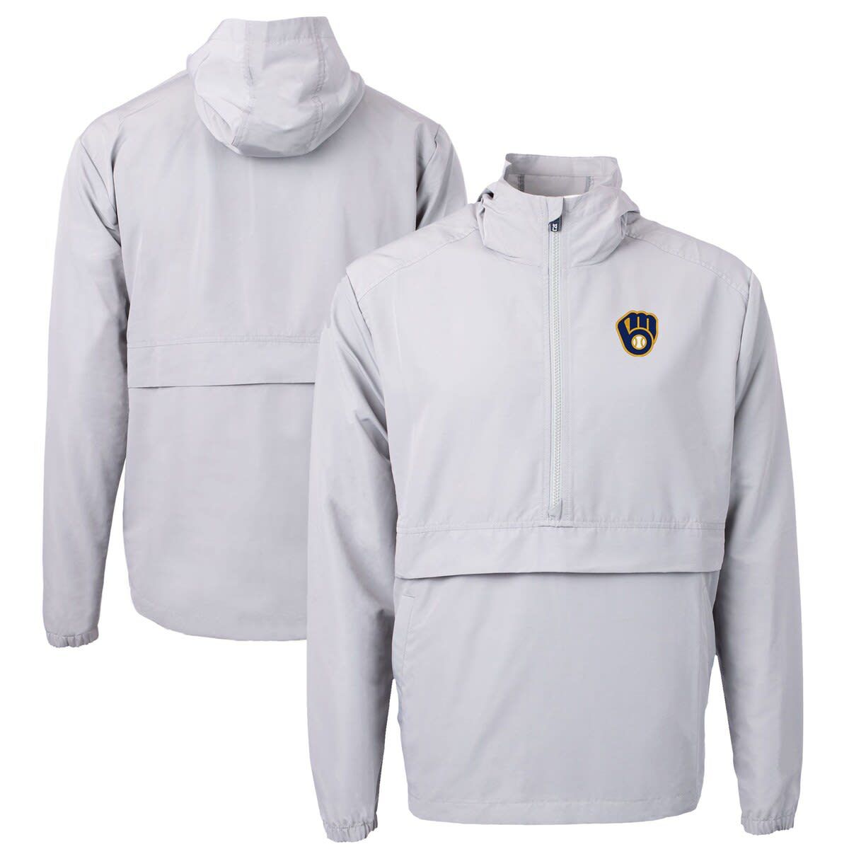 MLB Milwaukee Brewers Charter Eco Recycled Half-Zip Anorak Jacket