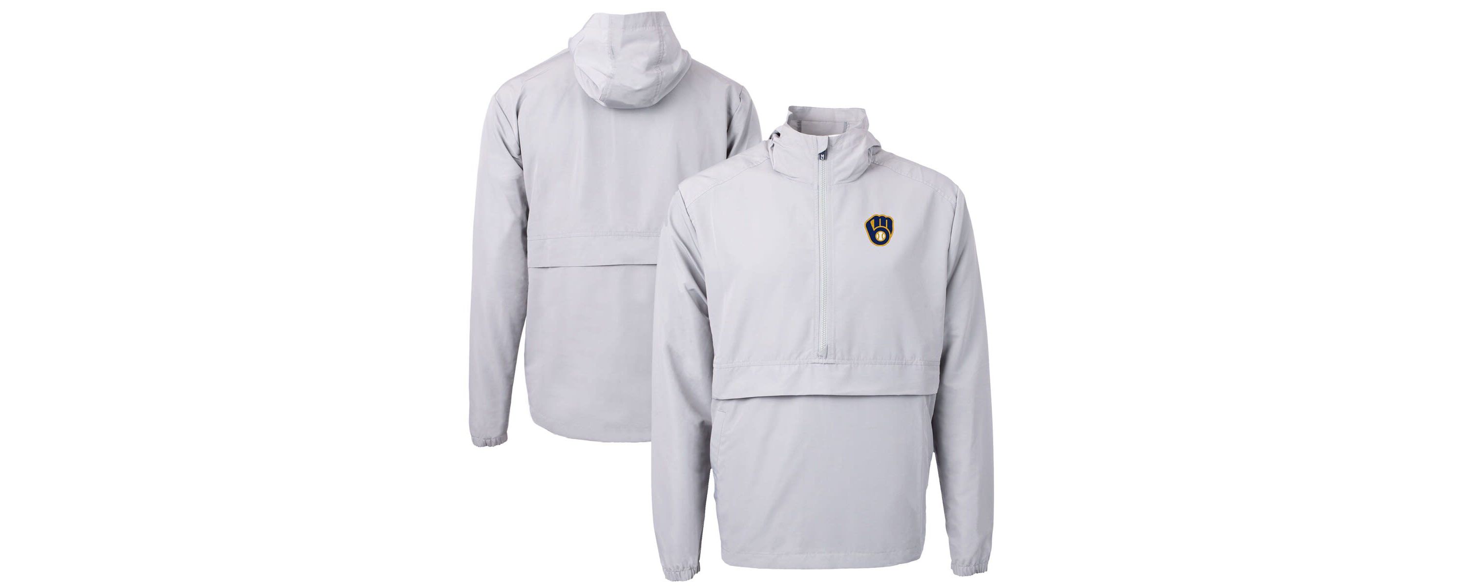 MLB Milwaukee Brewers Charter Eco Recycled Half-Zip Anorak Jacket