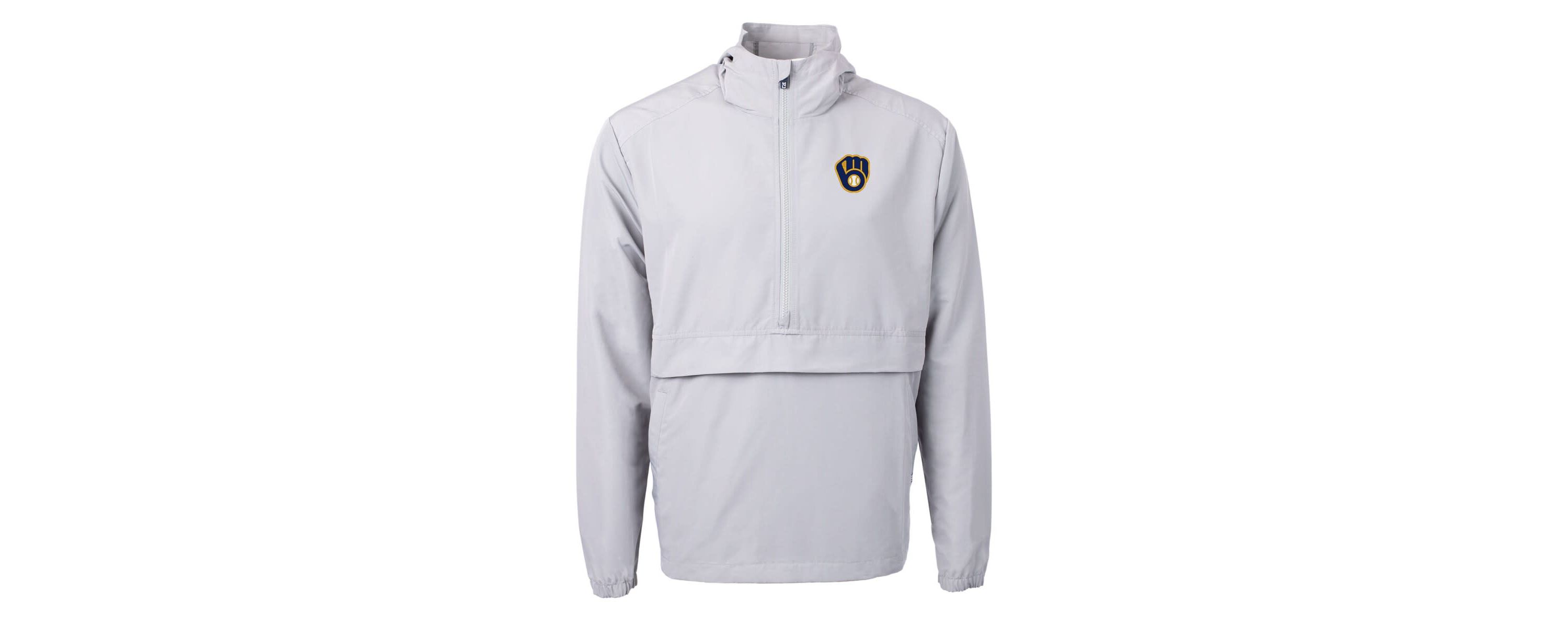 MLB Milwaukee Brewers Charter Eco Recycled Half-Zip Anorak Jacket