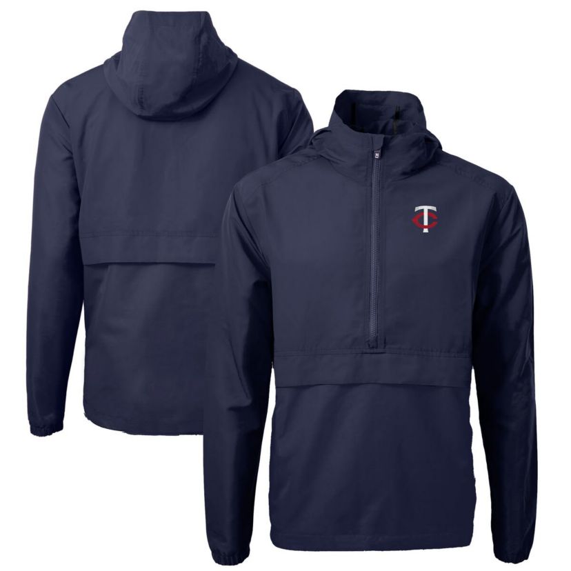 MLB Minnesota Twins Charter Eco Recycled Half-Zip Anorak Jacket