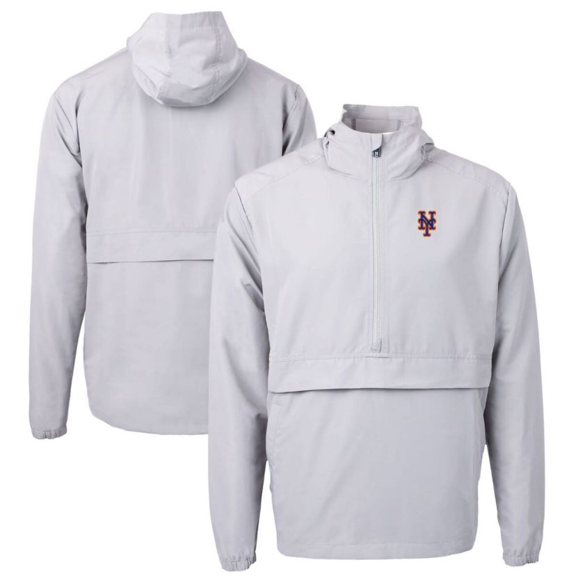 MLB New York Mets Charter Eco Recycled Half-Zip Anorak Jacket