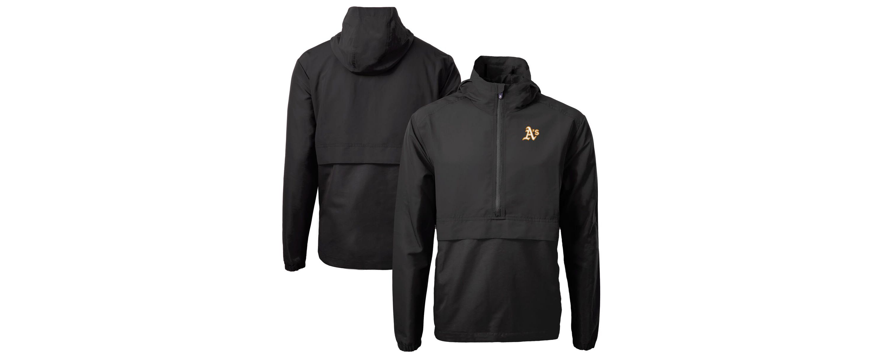 Oakland Athletics MLB Athletics Charter Eco Recycled Half-Zip Anorak Jacket