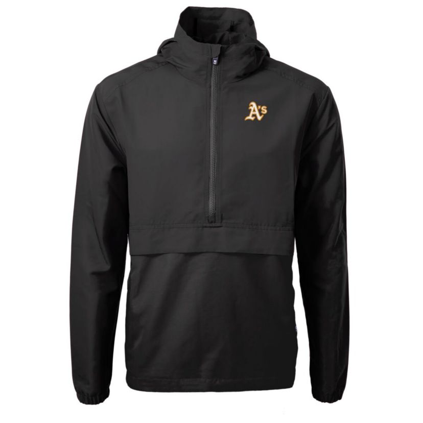 Oakland Athletics MLB Athletics Charter Eco Recycled Half-Zip Anorak Jacket