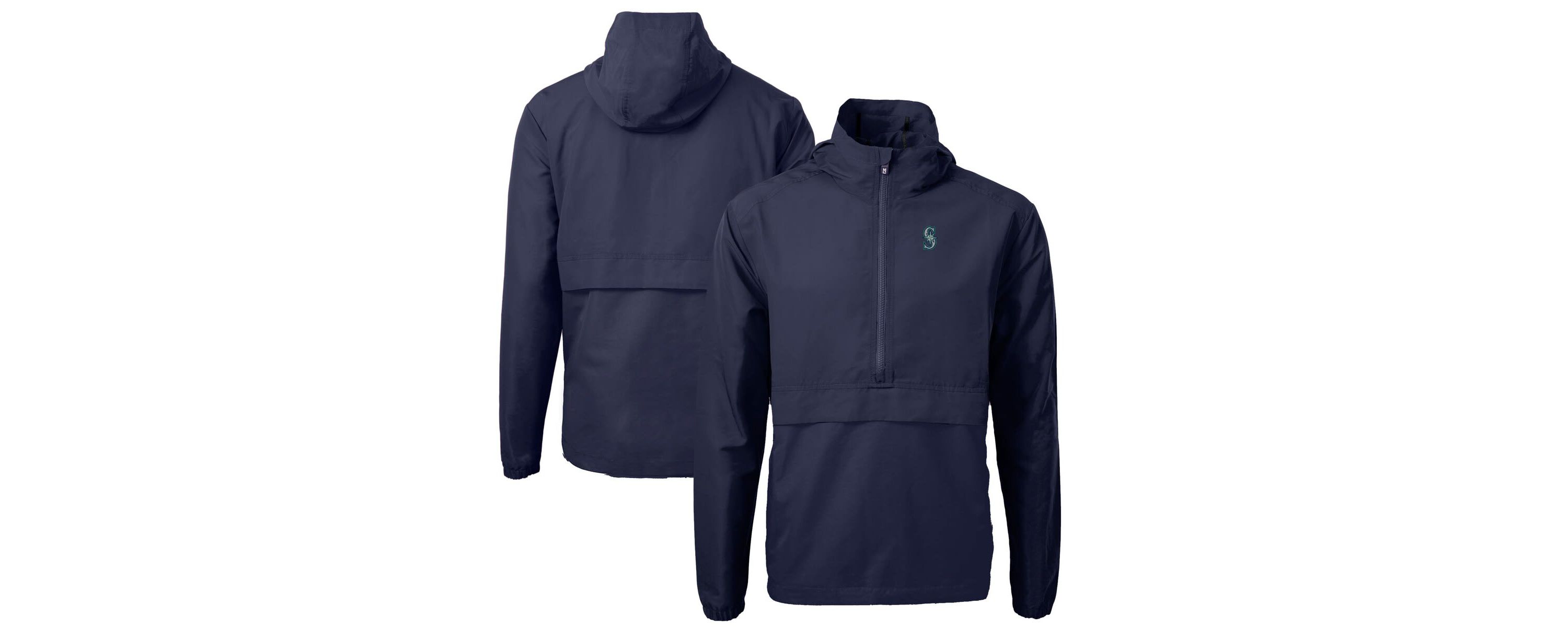 MLB Seattle Mariners Charter Eco Recycled Half-Zip Anorak Jacket