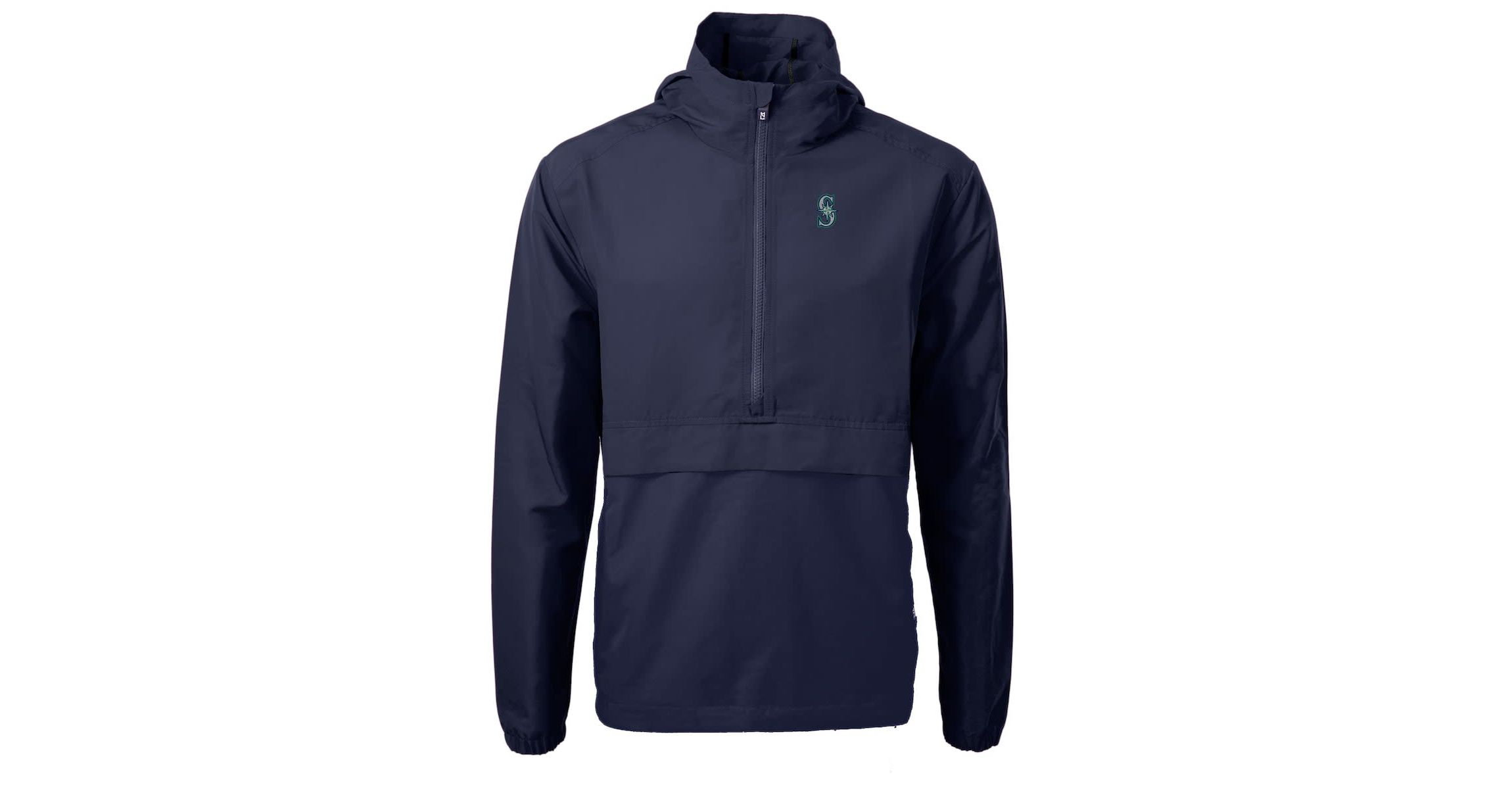 MLB Seattle Mariners Charter Eco Recycled Half-Zip Anorak Jacket