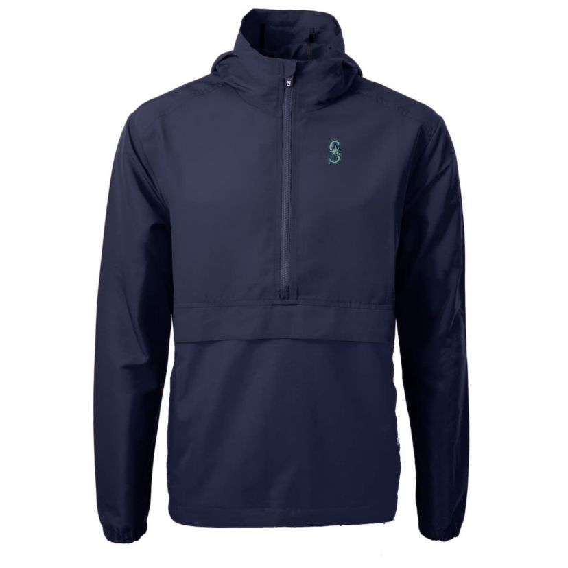 MLB Seattle Mariners Charter Eco Recycled Half-Zip Anorak Jacket