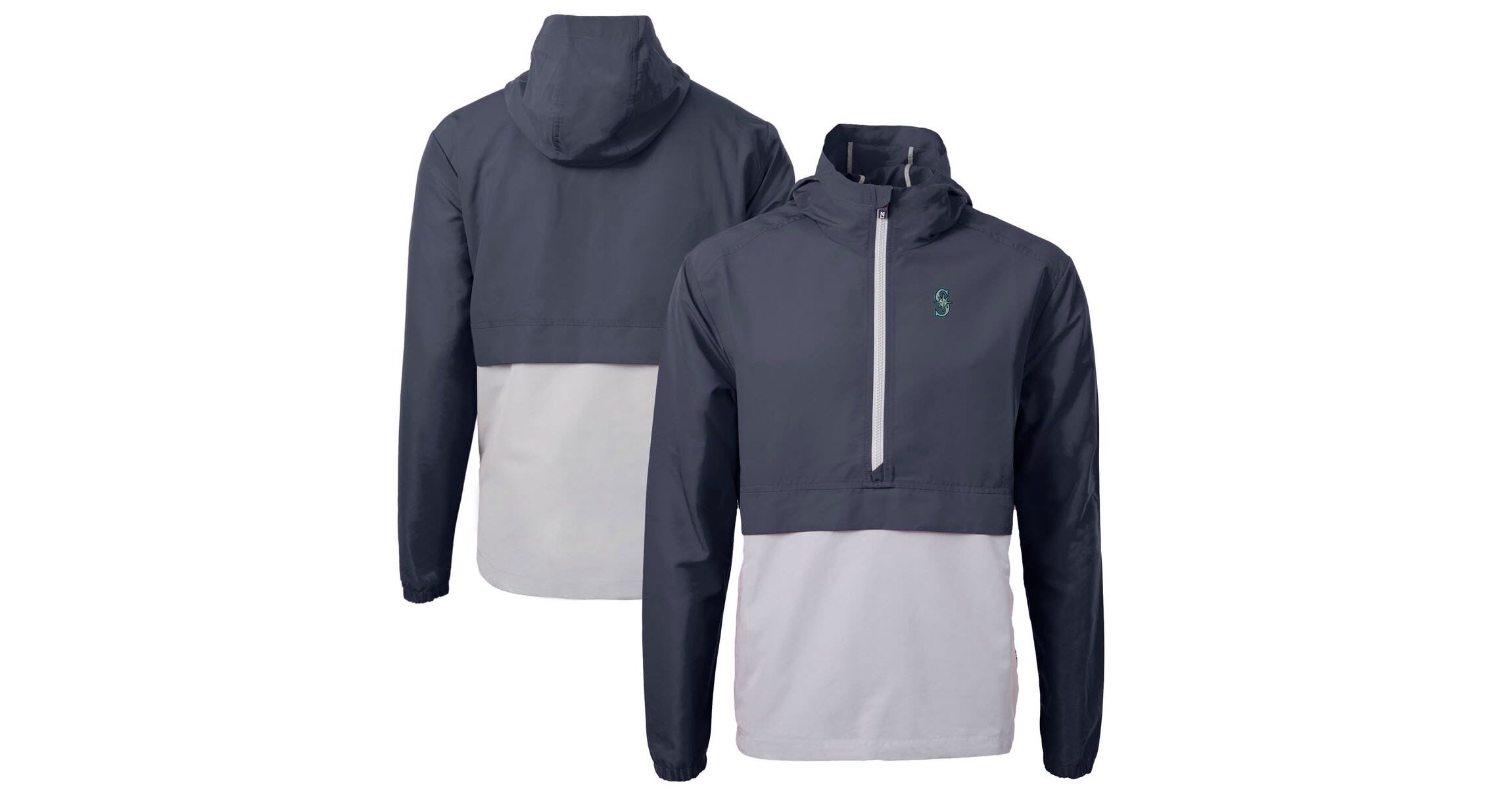 MLB Seattle Mariners Charter Eco Recycled Half-Zip Anorak Jacket