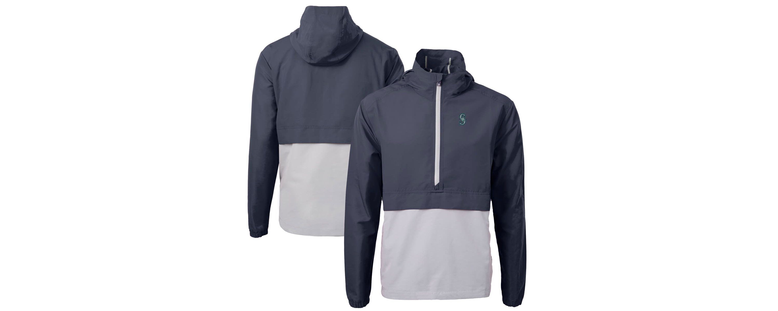 MLB Seattle Mariners Charter Eco Recycled Half-Zip Anorak Jacket