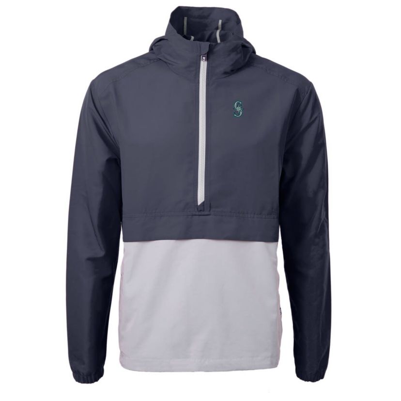 MLB Seattle Mariners Charter Eco Recycled Half-Zip Anorak Jacket
