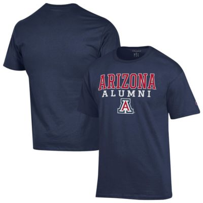 Champion Men's NCAA Arizona Wildcats Alumni Logo Stack T-Shirt, Navy Blue, 3XL
