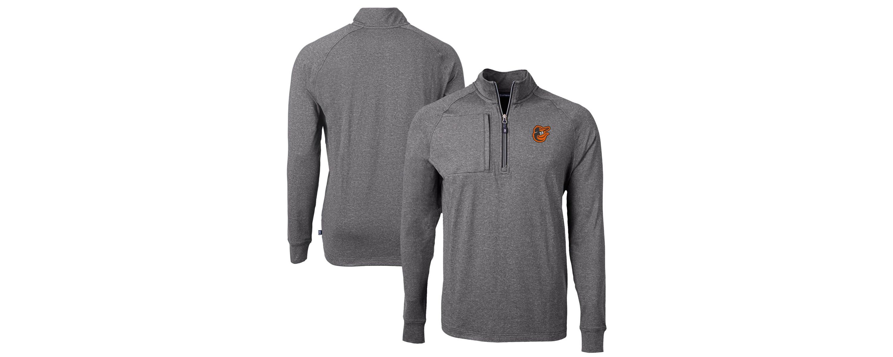 MLB Baltimore Orioles Big & Tall Adapt Eco Knit Stretch Recycled Quarter-Zip Pullover Top