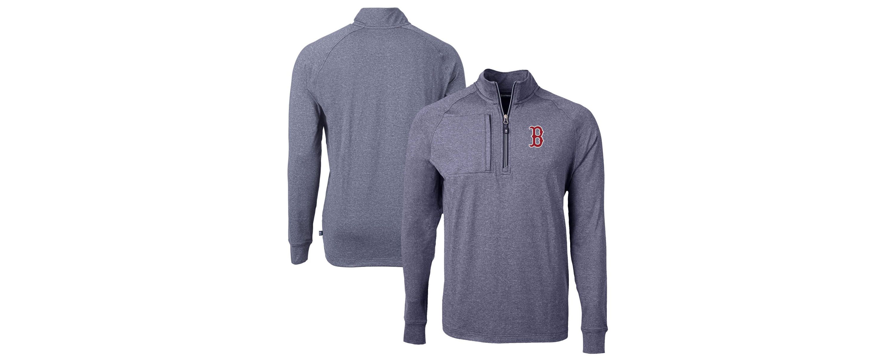 Boston Red Sox MLB Boston Sox Big & Tall Adapt Eco Knit Stretch Recycled Quarter-Zip Pullover Top
