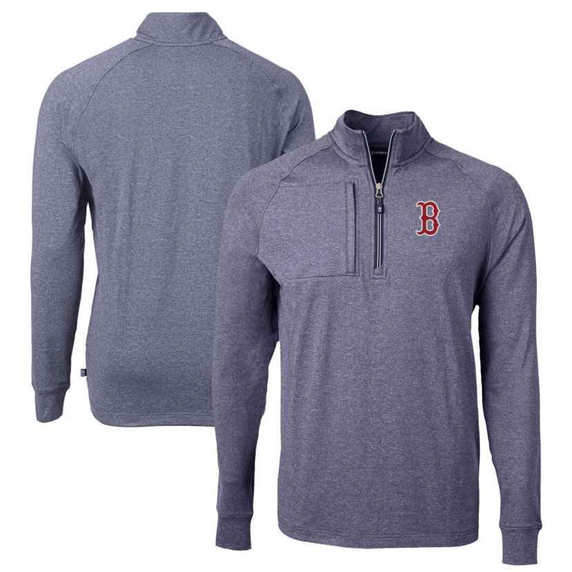 Boston Red Sox MLB Boston Sox Big & Tall Adapt Eco Knit Stretch Recycled Quarter-Zip Pullover Top