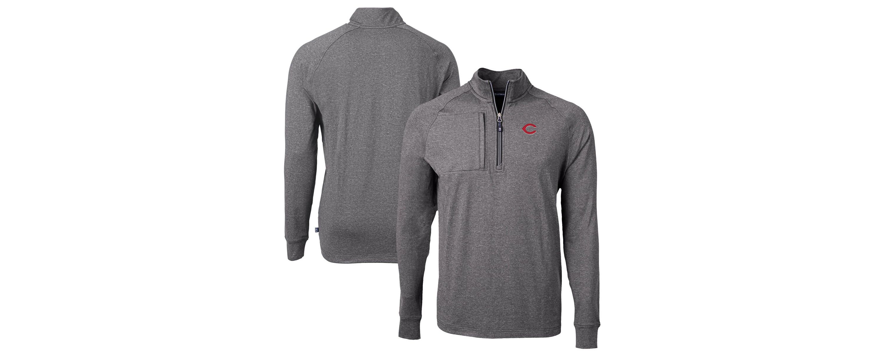 MLB Cincinnati Reds Big & Tall Adapt Eco Knit Stretch Recycled Quarter-Zip Pullover Top