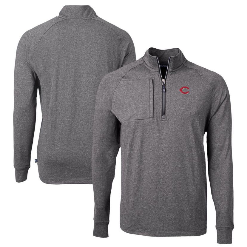 MLB Cincinnati Reds Big & Tall Adapt Eco Knit Stretch Recycled Quarter-Zip Pullover Top