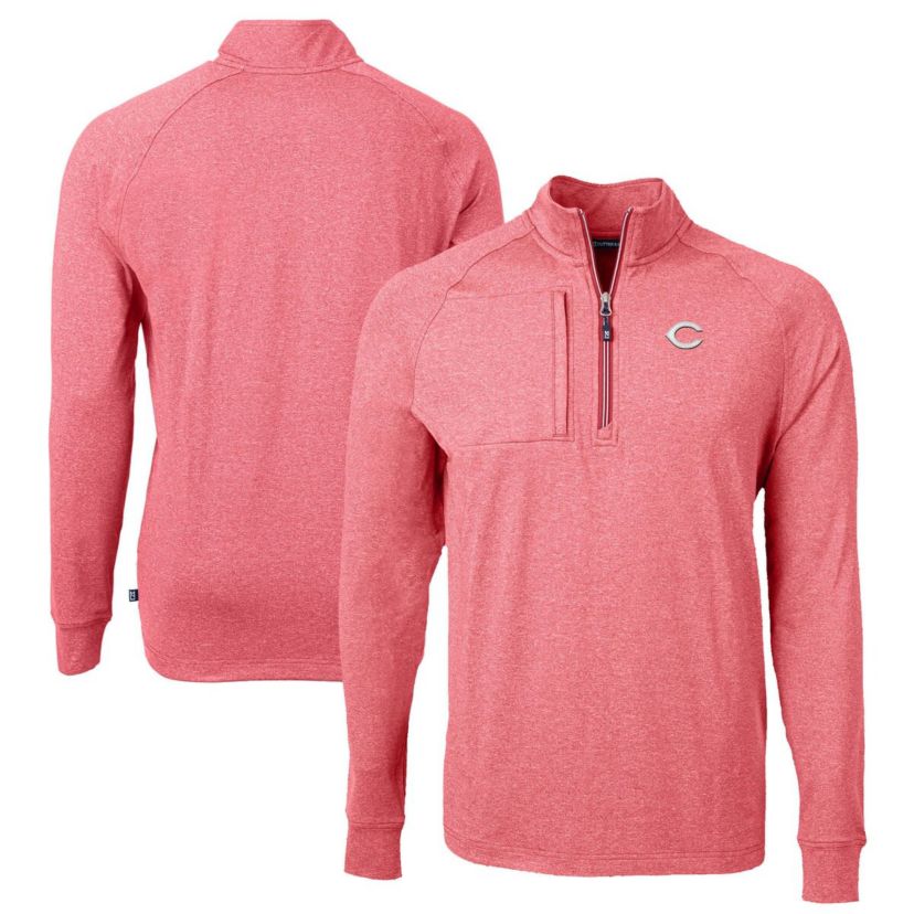 MLB Cincinnati Reds Big & Tall Adapt Eco Knit Stretch Recycled Quarter-Zip Pullover Top