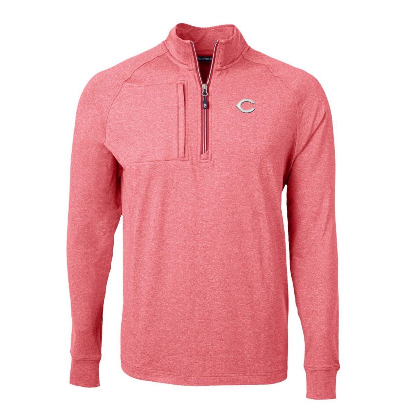MLB Cincinnati Reds Big & Tall Adapt Eco Knit Stretch Recycled Quarter-Zip Pullover Top