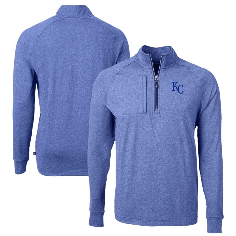 MLB Kansas City Royals Big & Tall Adapt Eco Knit Stretch Recycled Quarter-Zip Pullover Top