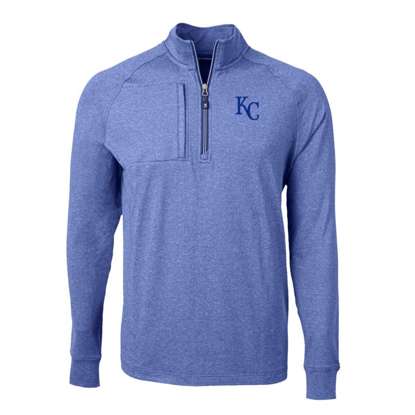 MLB Kansas City Royals Big & Tall Adapt Eco Knit Stretch Recycled Quarter-Zip Pullover Top