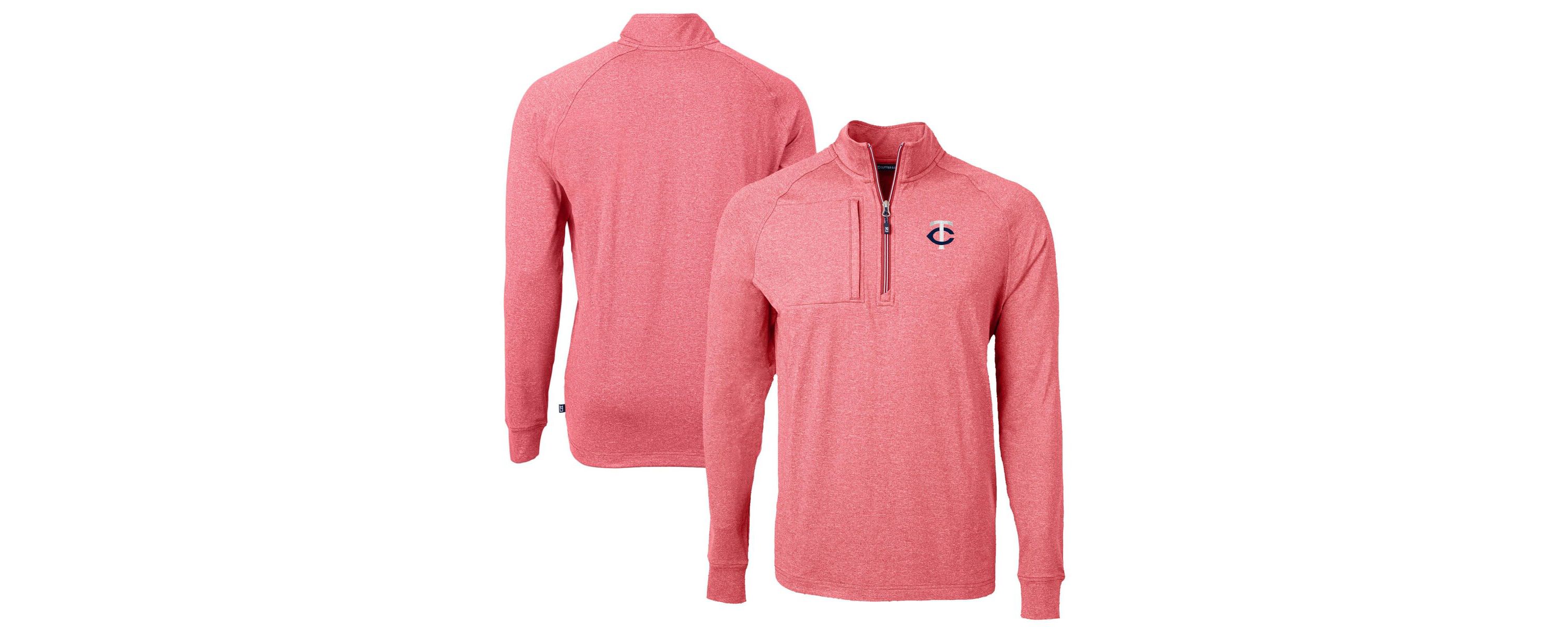 MLB Minnesota Twins Big & Tall Adapt Eco Knit Stretch Recycled Quarter-Zip Pullover Top
