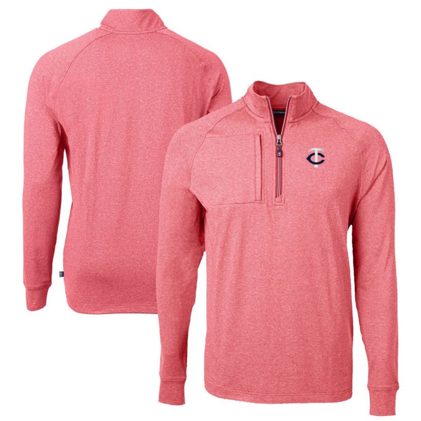 MLB Minnesota Twins Big & Tall Adapt Eco Knit Stretch Recycled Quarter-Zip Pullover Top
