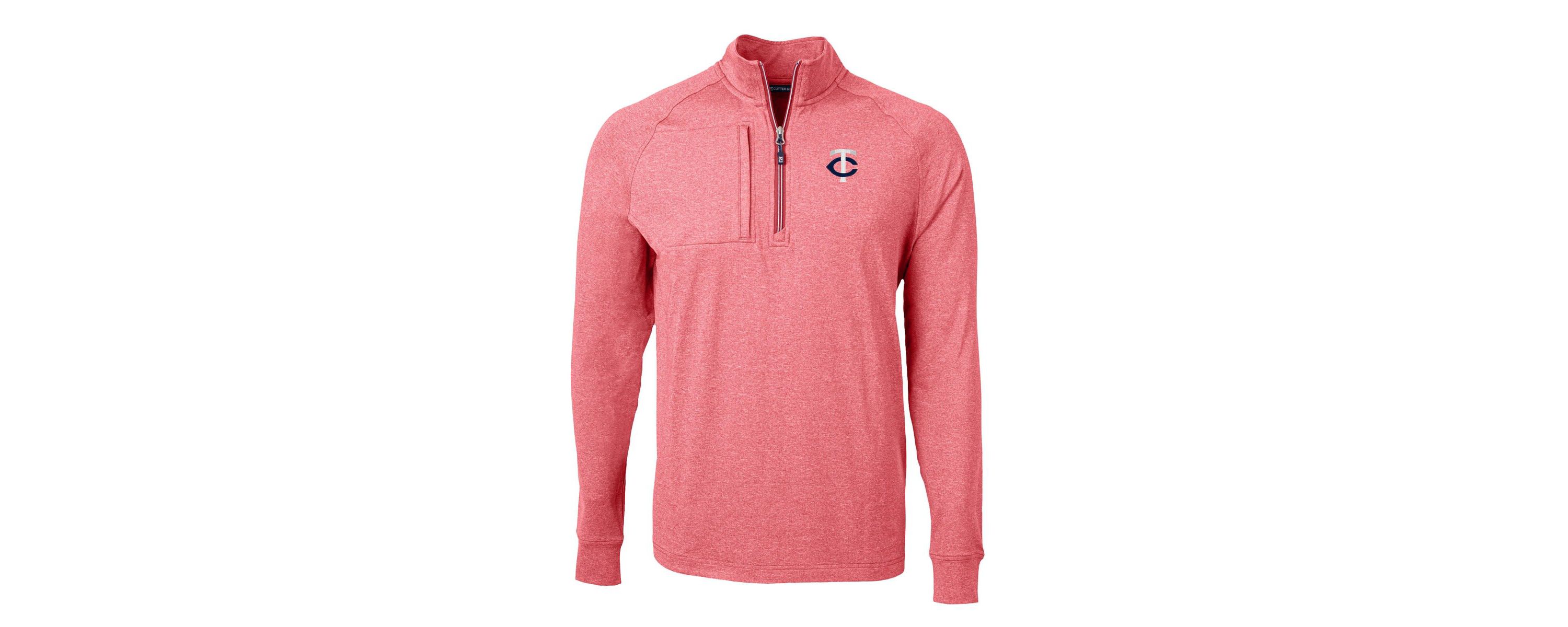 MLB Minnesota Twins Big & Tall Adapt Eco Knit Stretch Recycled Quarter-Zip Pullover Top