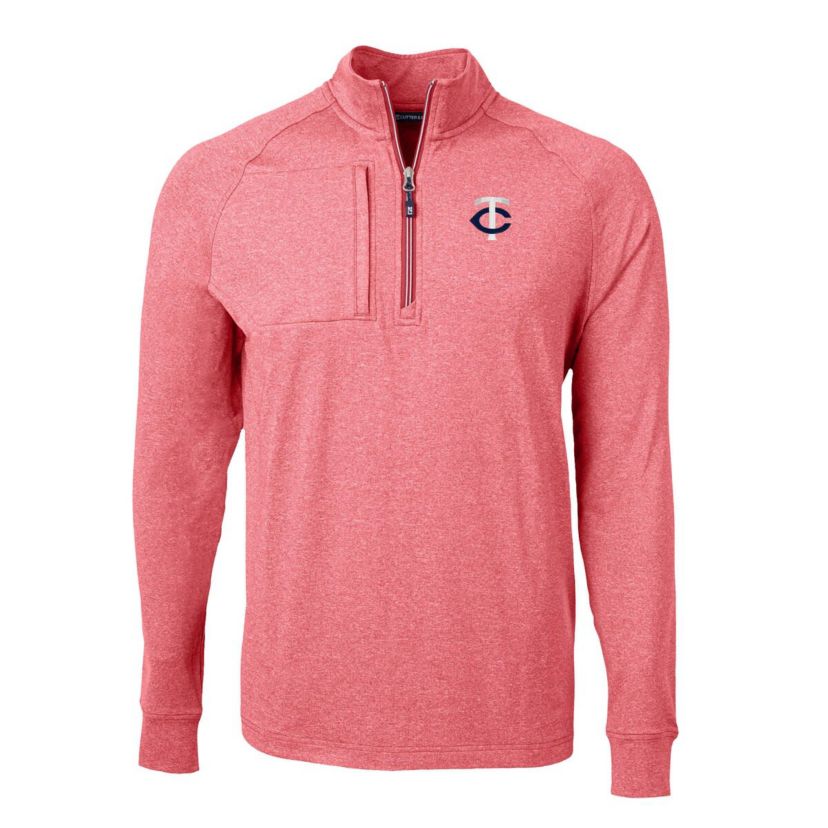 MLB Minnesota Twins Big & Tall Adapt Eco Knit Stretch Recycled Quarter-Zip Pullover Top