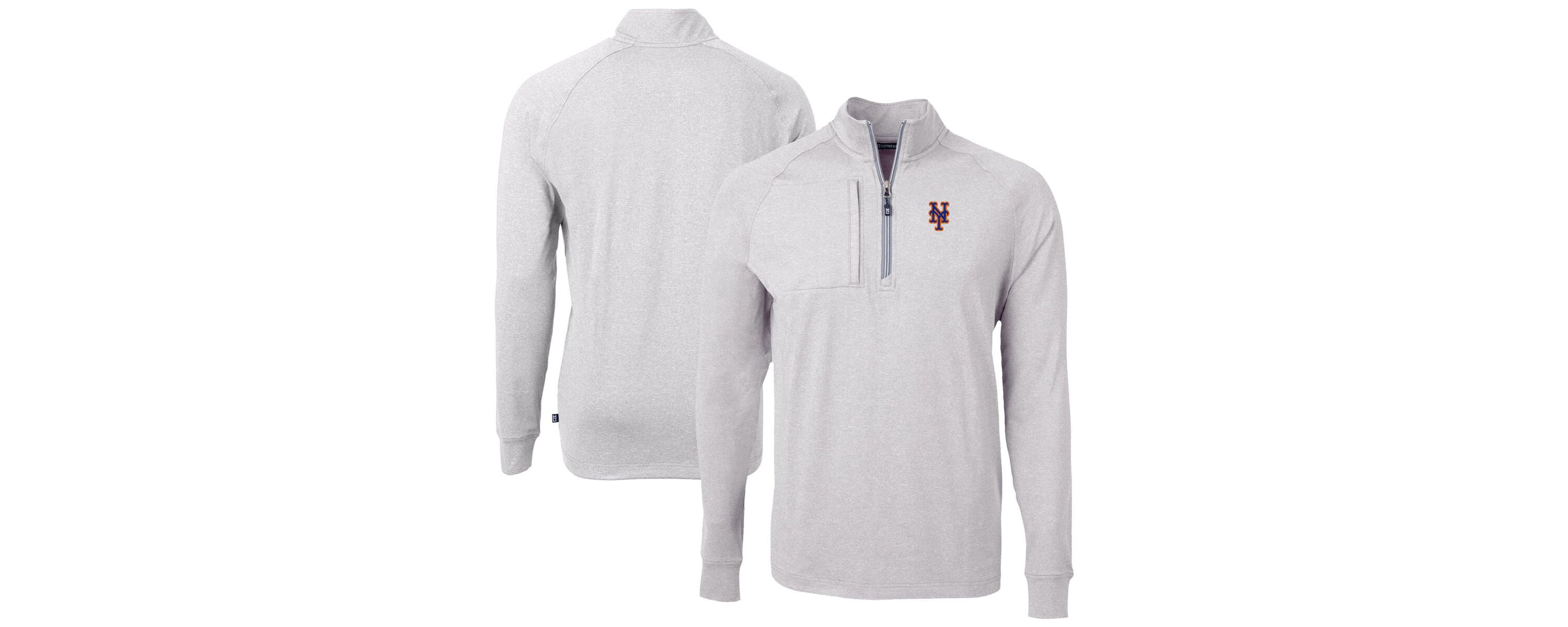 MLB New York Mets Big & Tall Adapt Eco Knit Stretch Recycled Quarter-Zip Pullover Top