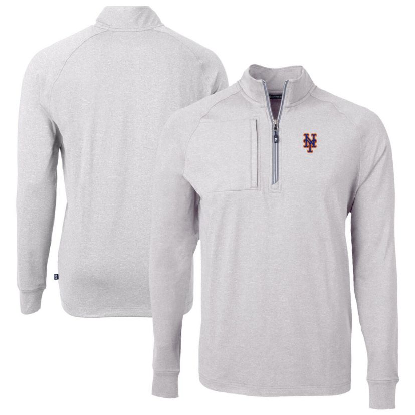 MLB New York Mets Big & Tall Adapt Eco Knit Stretch Recycled Quarter-Zip Pullover Top