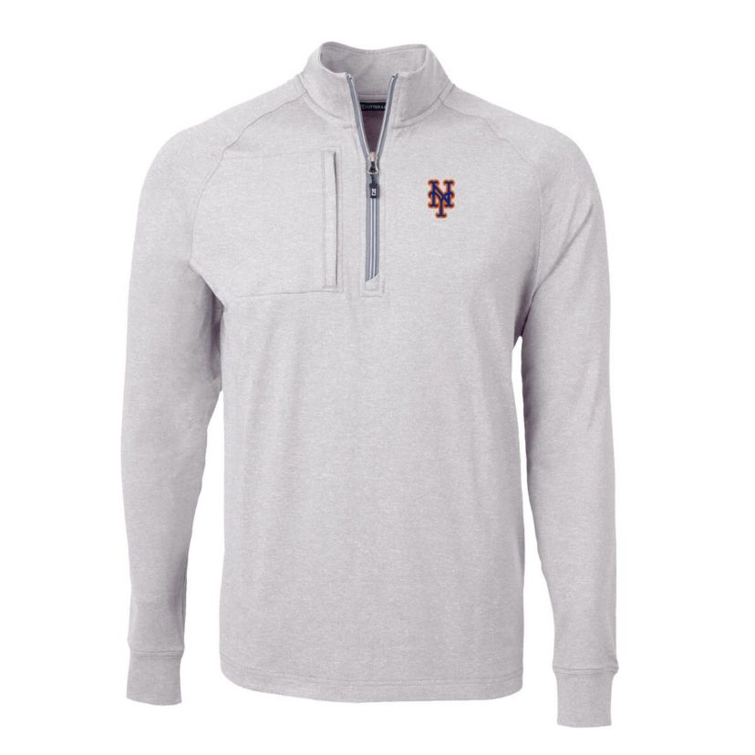 MLB New York Mets Big & Tall Adapt Eco Knit Stretch Recycled Quarter-Zip Pullover Top