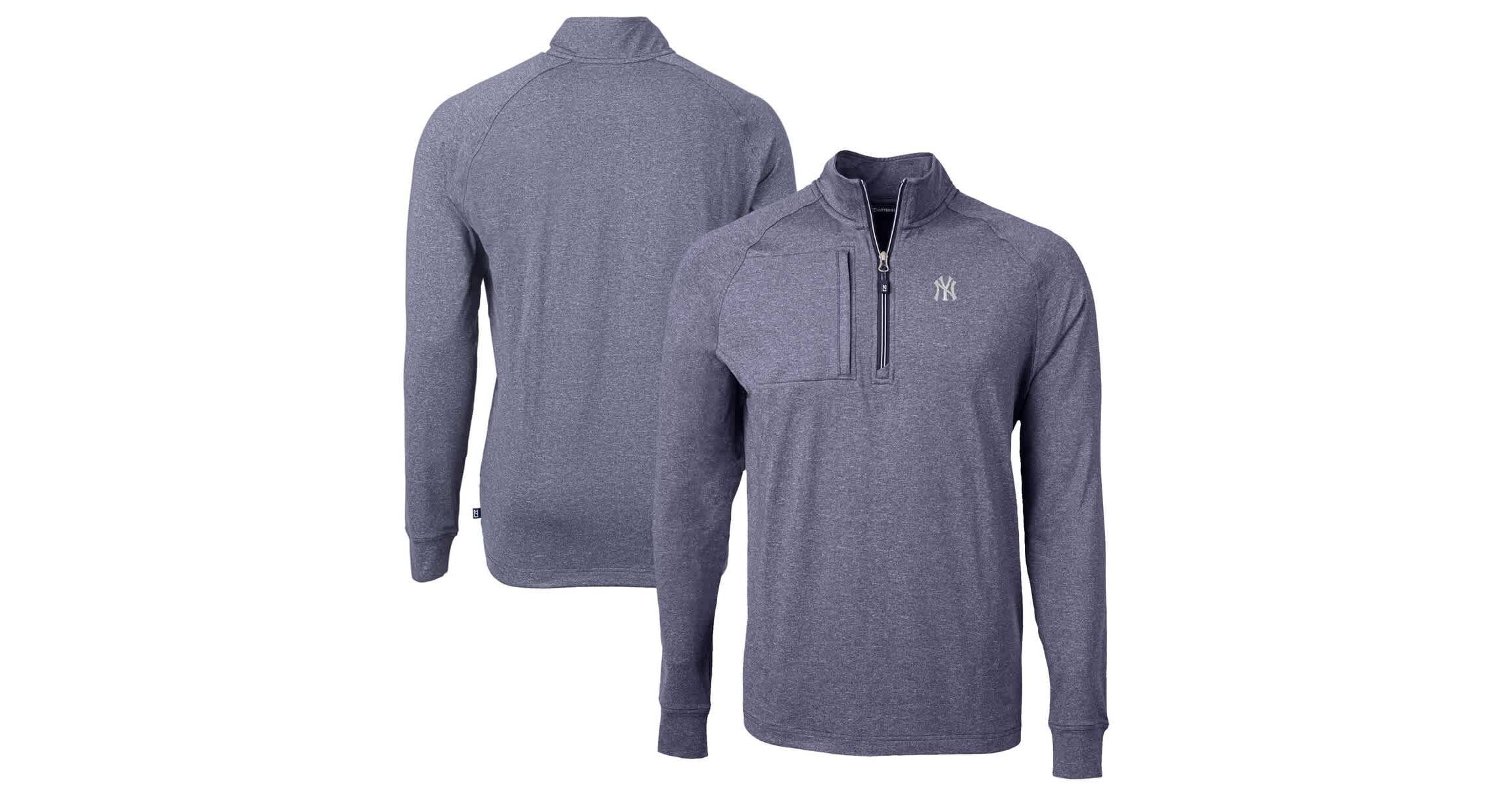 MLB New York Yankees Big & Tall Adapt Eco Knit Stretch Recycled Quarter-Zip Pullover Top