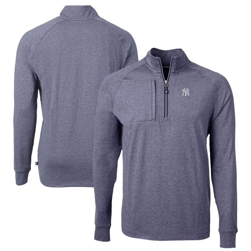 MLB New York Yankees Big & Tall Adapt Eco Knit Stretch Recycled Quarter-Zip Pullover Top