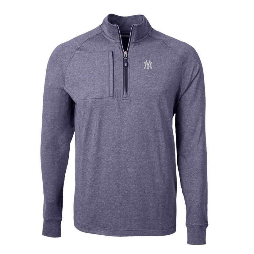 MLB New York Yankees Big & Tall Adapt Eco Knit Stretch Recycled Quarter-Zip Pullover Top