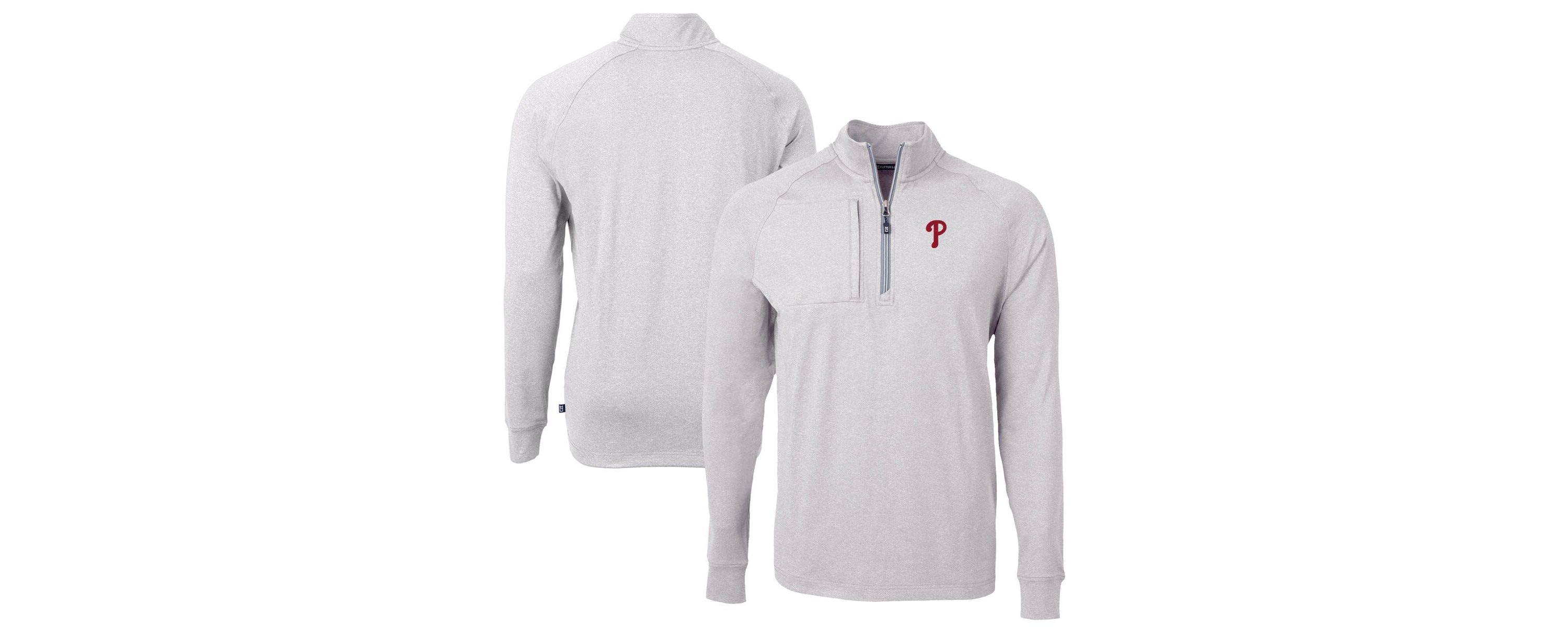 MLB Philadelphia Phillies Big & Tall Adapt Eco Knit Stretch Recycled Quarter-Zip Pullover Top
