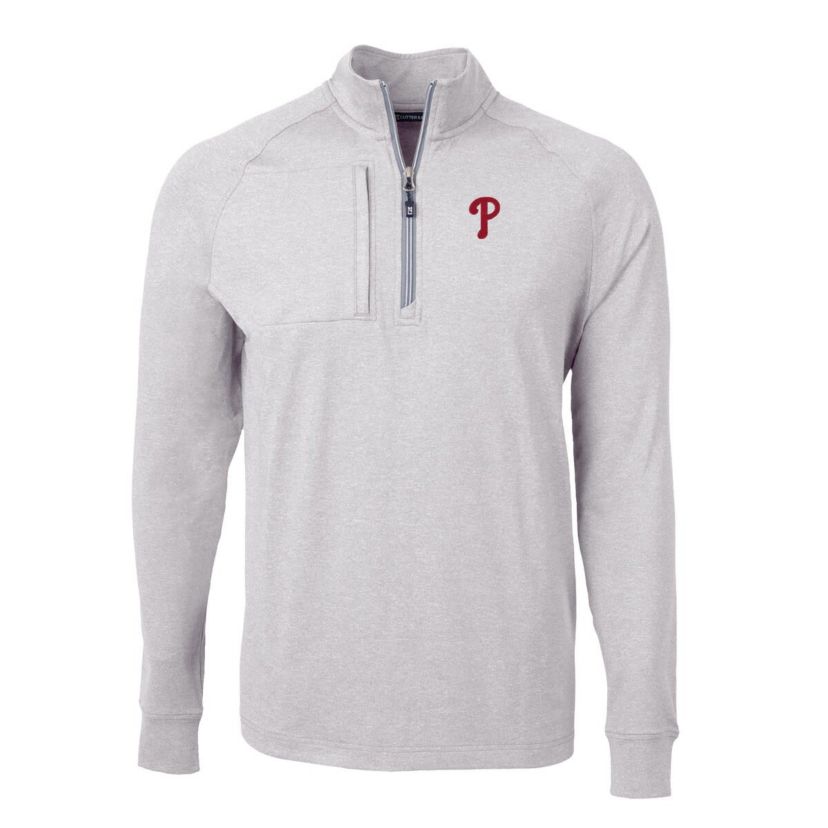 MLB Philadelphia Phillies Big & Tall Adapt Eco Knit Stretch Recycled Quarter-Zip Pullover Top