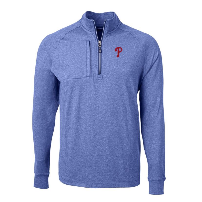 MLB Philadelphia Phillies Big & Tall Adapt Eco Knit Stretch Recycled Quarter-Zip Pullover Top