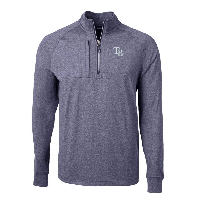 MLB Tampa Bay Rays Big & Tall Adapt Eco Knit Stretch Recycled Quarter-Zip Pullover Top