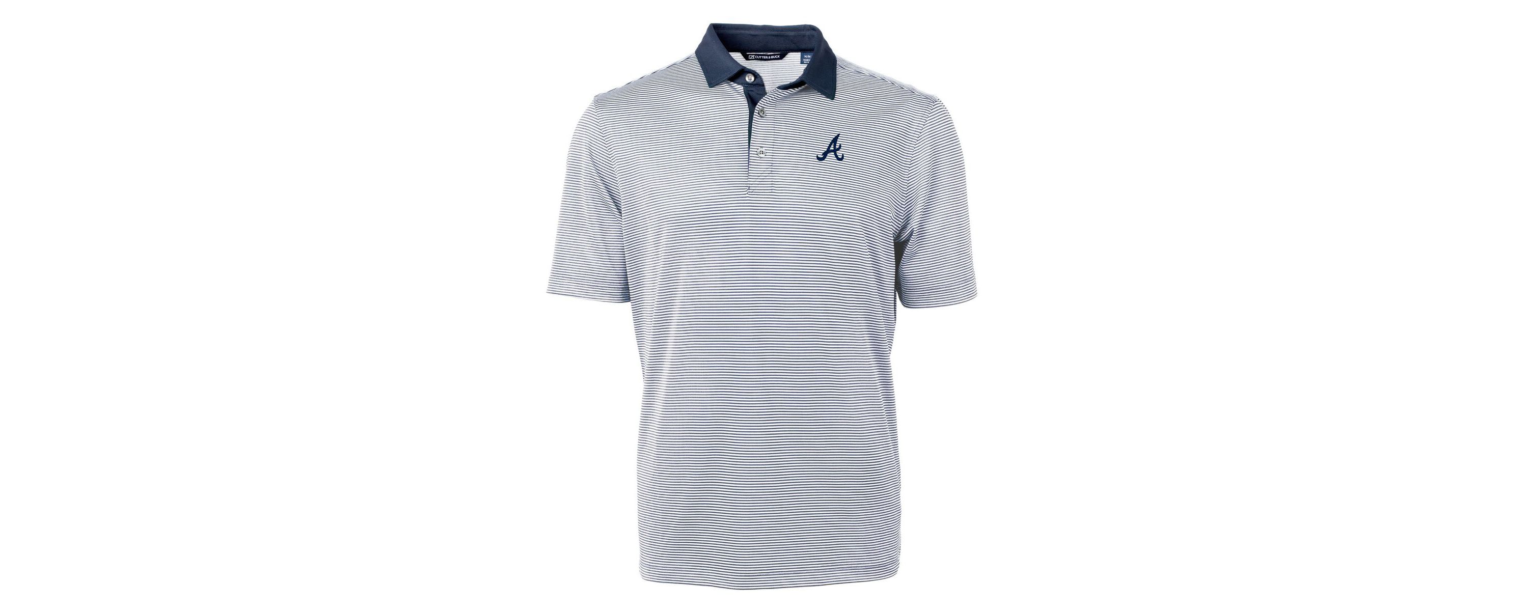 MLB Atlanta Braves Virtue Eco Pique Micro Stripe Recycled Big & Tall Polo