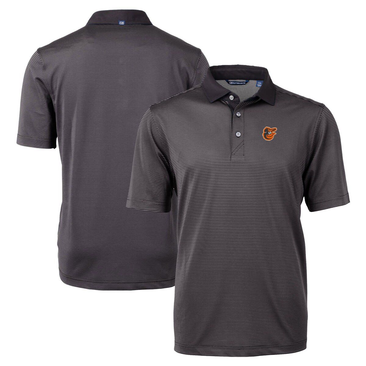 MLB Baltimore Orioles Virtue Eco Pique Micro Stripe Recycled Big & Tall Polo