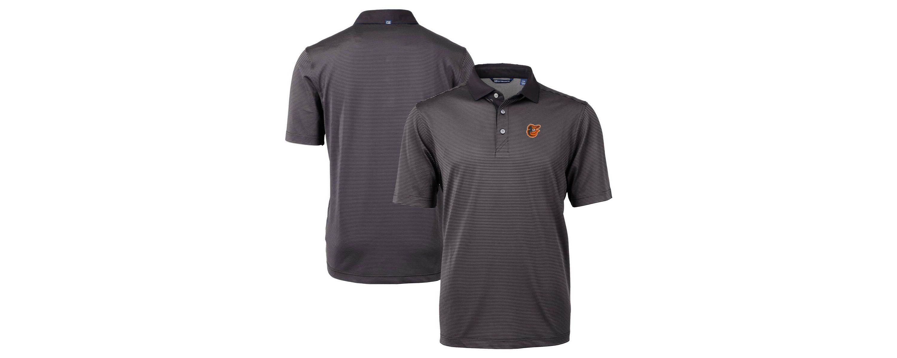 MLB Baltimore Orioles Virtue Eco Pique Micro Stripe Recycled Big & Tall Polo