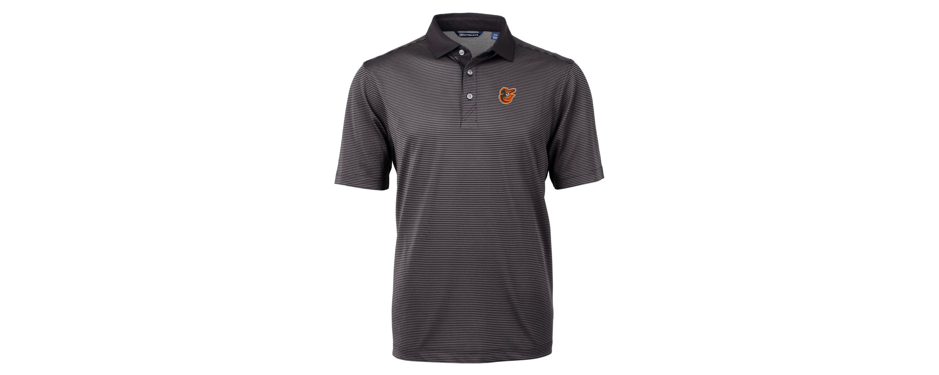 MLB Baltimore Orioles Virtue Eco Pique Micro Stripe Recycled Big & Tall Polo