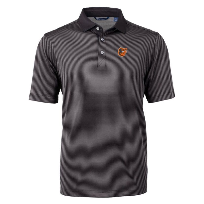 MLB Baltimore Orioles Virtue Eco Pique Micro Stripe Recycled Big & Tall Polo
