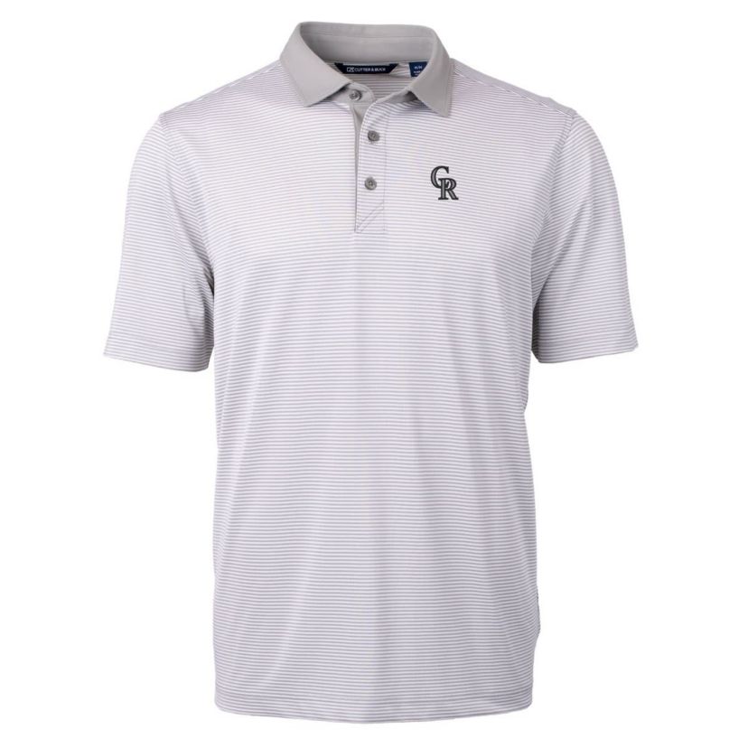 MLB Colorado Rockies Virtue Eco Pique Micro Stripe Recycled Big & Tall Polo