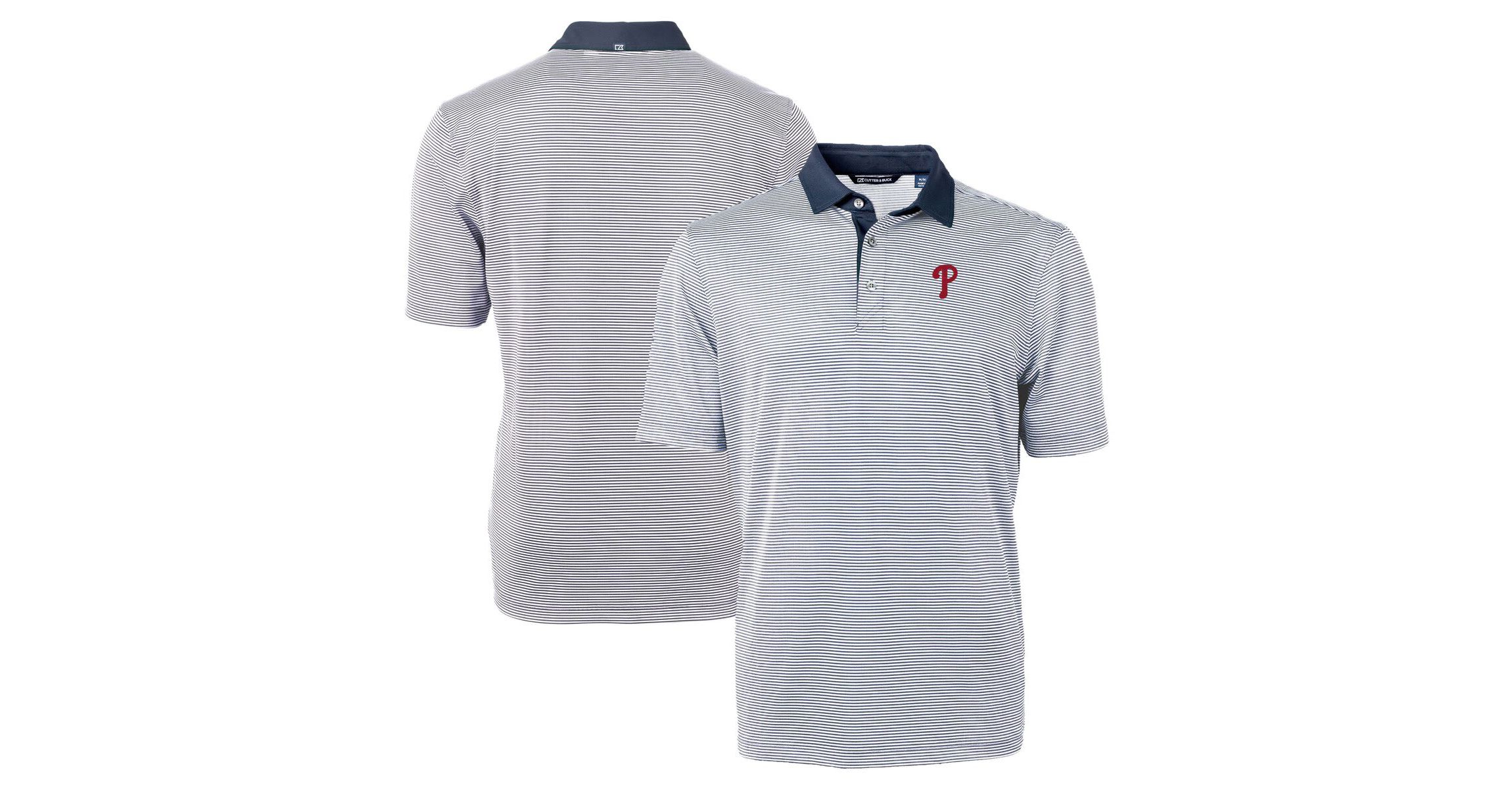 MLB Philadelphia Phillies Virtue Eco Pique Micro Stripe Recycled Big & Tall Polo
