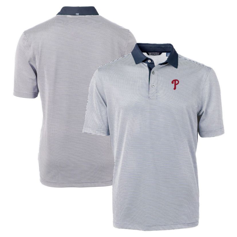 MLB Philadelphia Phillies Virtue Eco Pique Micro Stripe Recycled Big & Tall Polo