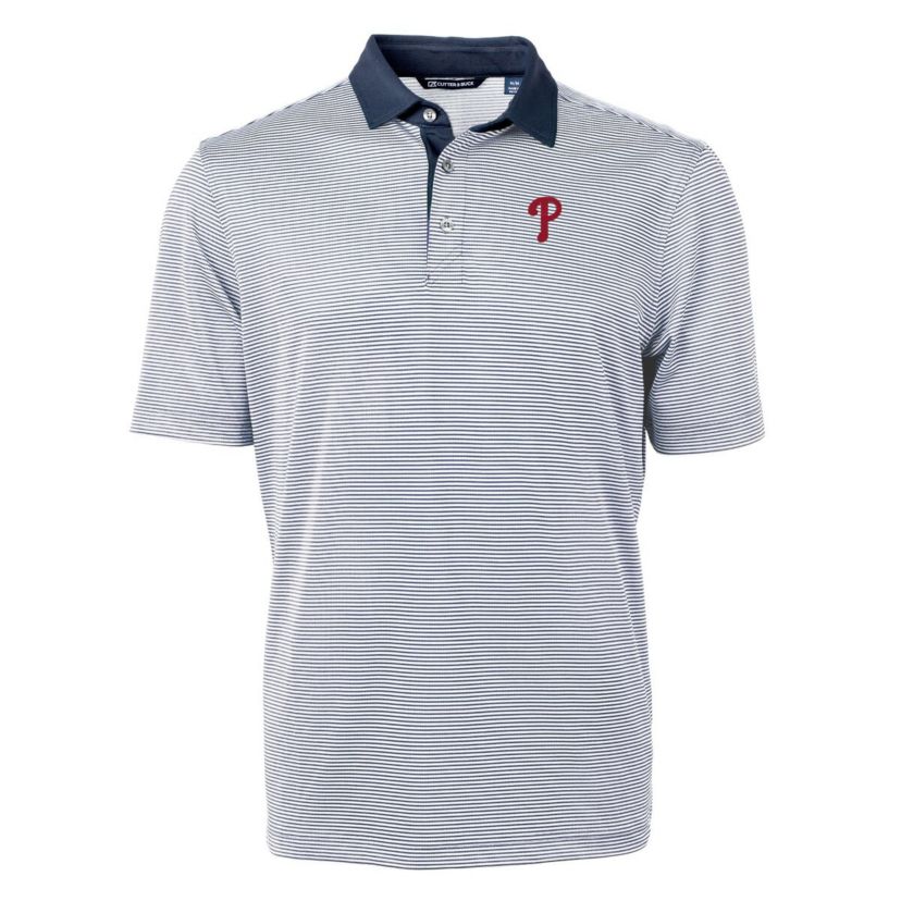 MLB Philadelphia Phillies Virtue Eco Pique Micro Stripe Recycled Big & Tall Polo