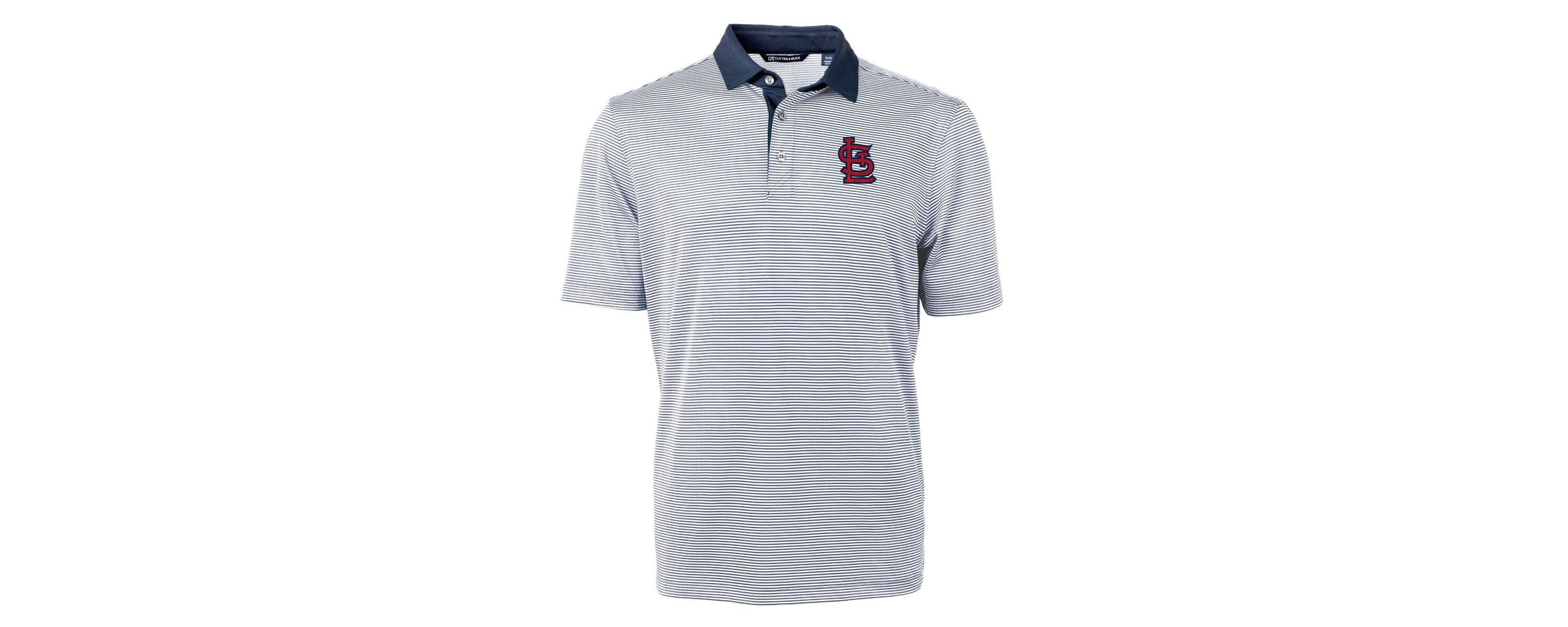 MLB St. Louis Cardinals Virtue Eco Pique Micro Stripe Recycled Big & Tall Polo
