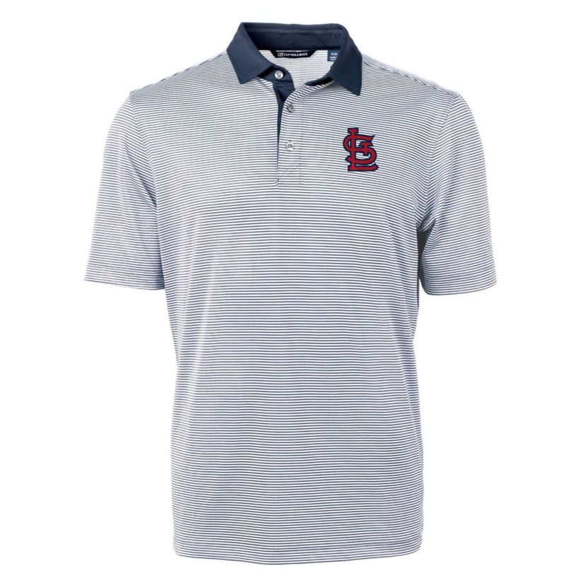MLB St. Louis Cardinals Virtue Eco Pique Micro Stripe Recycled Big & Tall Polo