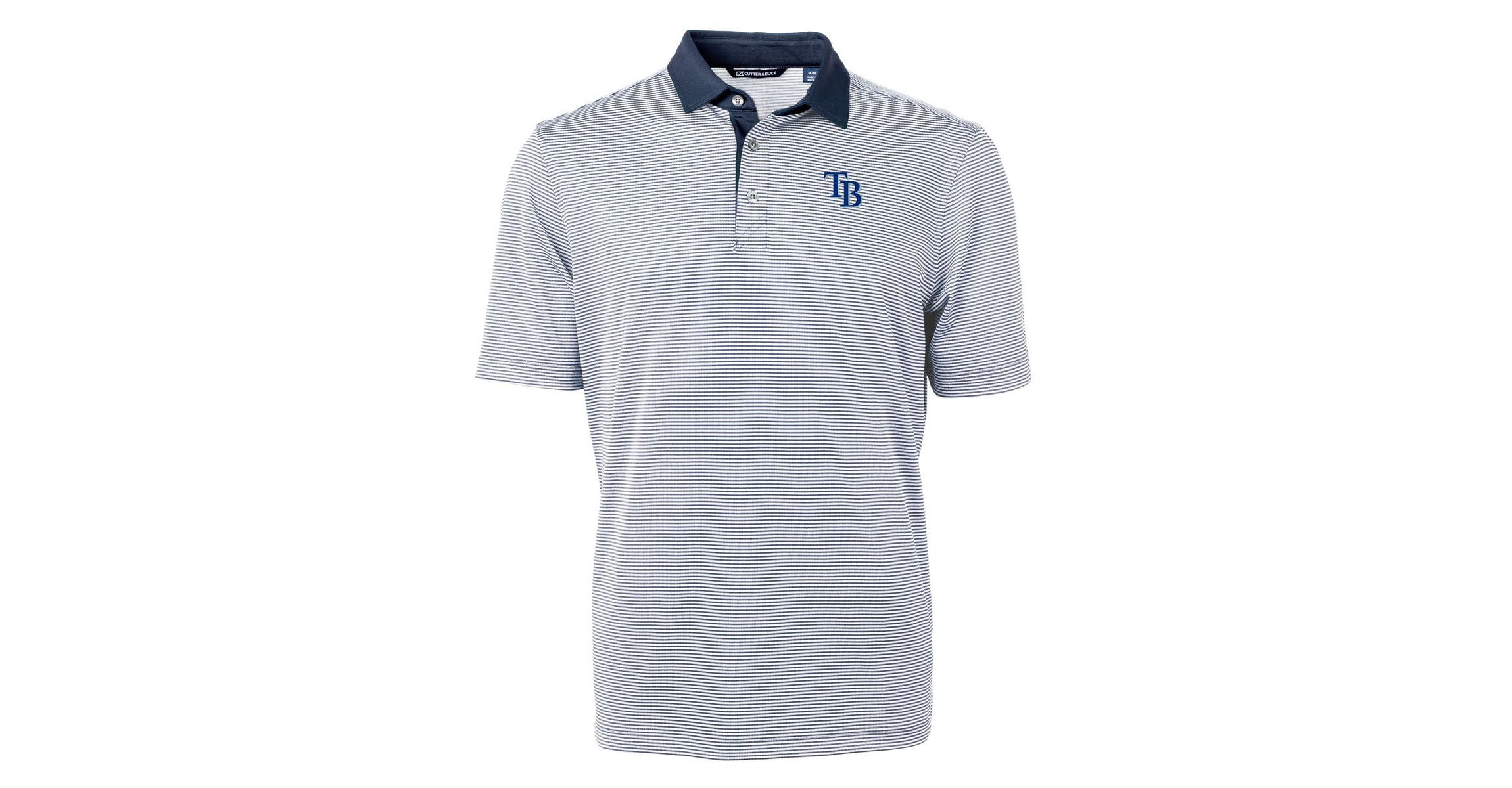 MLB Tampa Bay Rays Virtue Eco Pique Micro Stripe Recycled Big & Tall Polo